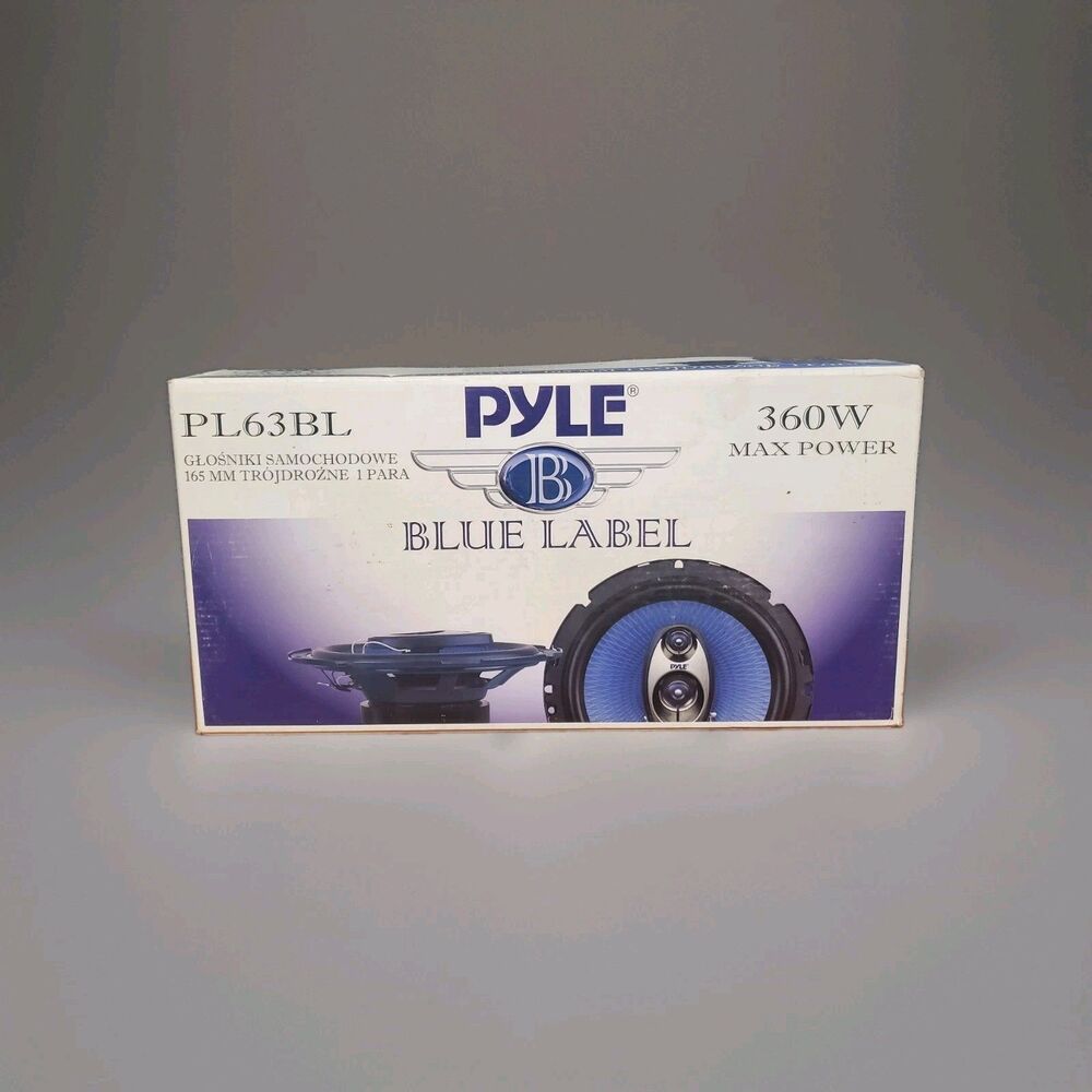 Pyle PL63BL 3-Way 6.5-Inch Car Speakers Unused New Open Box Car Vehicle Speaker